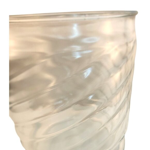 Large Swirled Glass Vase - Cylindrical Shape For Terrarium Or DIY Decor - Picture 11 of 11